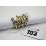 Six Modern 9ct Gold Dress Rings. (6)