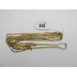 Four 9ct Gold Chains. (4)