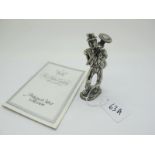 A Royal Hallamshire 'The Silver Gallery' Figure "The Whistling Chimney Sweep", 10.3cm high, in