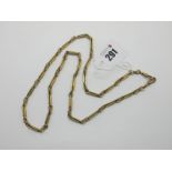 A 9ct Gold Fancy Link Chain, to double swivel style clasps, 69.5cm long.