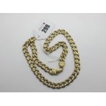 A 9ct Gold Curb Link Chain, 51cm long.