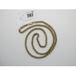 A 9ct Gold Belcher Link Chain, 68cm long.