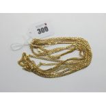 Four 9ct Gold Chains. (4)