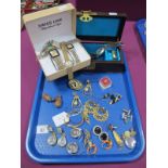 Ladies and Gent's Wristwatches, including ladies Accurist on expanding bracelet; costume earrings,