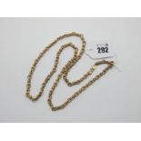 A 9ct Gold Fancy Link Chain, 72cm long.