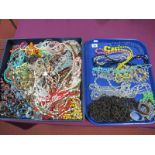 Vintage and Later Bead Necklaces, including beaded trimming, imitation pearls, etc.