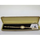 Rotary; A 9ct Gold Cased Ladies Wristwatch, the signed dial with Arabic numerals and dagger markers,