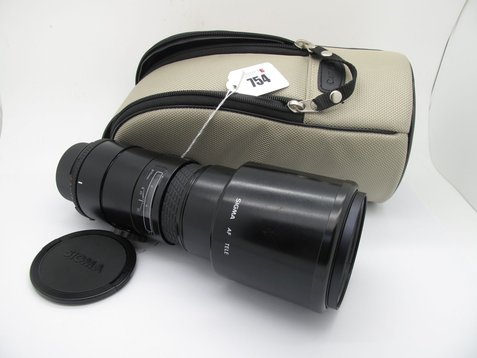 Sigma Tele 400mm 1:56 Multi Coated Lens, in Canon padded case.