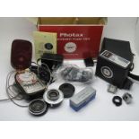 Weston Master V Light Meter, Alphax Heavy Duty Lens, covers, AutoKnips, boxed, Photax Electronic