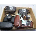 Russian Cameras Q3D No. 44918, in leather case, Thuong Hieu Camera, in leather case, Tpyokommyha