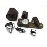 Leitz Leica Viewfinder, 3.5cm, in leather case, light meter, Leitz Timer, Viewfinder, all in leather