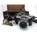 Olympus OM-2 Camera, with Zuiko Auto-S OM-System, 50mm 1.1.8 lens, Tamron x 2 Tele-Converter, boxed,
