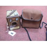 Vintage Kodak Brownie Flash B Camera, with case.