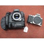 Minolta Dynax 9 Camera, with battery housing, no lens. Minolta Dynax 5 body only. (2)