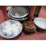 Mixing Bowls, enamel bowls, etc.