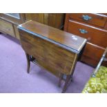 An Early XX Century Mahogany Sutherland Table, with satinwood cross band, on shaped legs