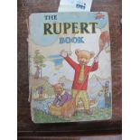 The Rupert Book, 1941, tears and loss to spine, ink named and dates to 'this belongs to' page, other