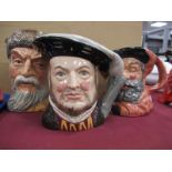 Royal Albert Character Jugs, 'Falstaff', 'Robinson Crusoe', Henry VIII. (3)