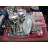 Old Hall Stainless Tea-Service, on a tray, Old Hall cutlery, etc:- One Tray