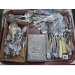 Cutlery - knife, forks, tea spoons, etc:- One Tray.