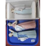 Lladro 'Ingenue' 5487 (boxed), others 5008, 5010. (3)