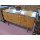 Teak Sideboard, circa 1970's in the G Plan style, with 'C' shaped handles to end cupboards and