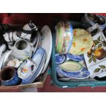 Spode Plates, teapot, plates, etc:- Two Boxes