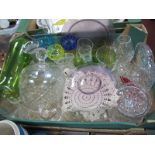 Glassware, Amethyst plates, etc:- One Box.