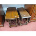 Old Charm Oak Oval Topped Drop Leaf Coffee Table, one other. (2)