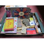 Playing Cards, lotto, crib board, etc:- One Box.