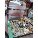 Endangered Mother and Baby Animals by Franklin Mint, twelve porcelain sculptures with display stand;