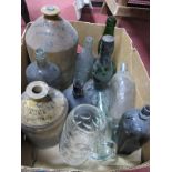 A XIX Century Hodgson Hepworth Doncaster One Gallon Stoneware Bottle, XIX Century bottle, etc:-