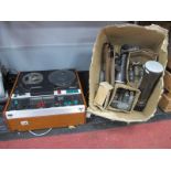 Tanberg Cross Field 3 Motors Series 9000X Tape Recorder, with a box of valves. (2)