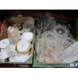 A Quantity of Ceramics, glassware:- Two Boxes.