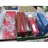 Royal Albert Cut Glassware, (some boxed) and other glassware:- Two Boxes