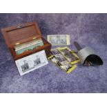 Underwood & Underwood Stereoscope Cards (17), eleven others including Rome, Keystone View Co. viewer