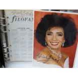 Shirley Bassey Autograph, (unverified) in a Filofax with the S.B and a signed photograph of