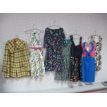 Six Vintage Inspired Dresses by 'Lindy Bop', (some unworn), in various prints and sizes; together