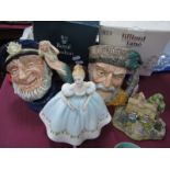 Doulton 'Old Salt' and 'Robinson Crusoe' Character Jugs, 'First Dance' figurine, Liliput Lane '