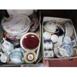 A Poole Biscuit Jar, Worcester ramekins, collectors plates, Worcester 'Royal Garden' cake plate,