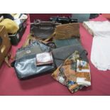 A Collection of Early to Mid XX Century Vintage Handbags; three headscarves:- One Box