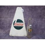 A Mid XIX Century Tinplate Sign For 'Castrol', 45.5cm high, (from a bottle display stand);