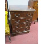 A Mahogany Cabinet, with lift up top, door as four faux drawers, 45cm wide.