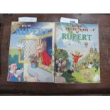 A New Rupert Book, 1946, minor wear, More Adventures of Rupert, 1947, both ink named and date to '