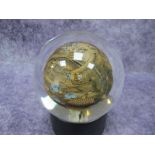 Oriental. Chinese Glass Ball, 10cm diameter, the interior hand painted with garden scene, and many