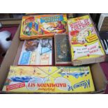 A Selection of Boxed Vintage Toys, including a 1950's Detective Outfit, with it's metal handcuffs