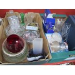Garrard Plate Tankard, Royal Doulton vase, glass ware, etc:- Two Boxes.