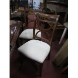 A Set of Eight Mahogany Dining Chairs, (two carvers, six single chairs) with 'X' central splat,