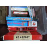 Monopoly, Scrabble, 007 James Bond jigsaw, etc:- One Box.