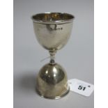 A Hallmarked Silver Double Egg Cup, Birmingham 1907, 55grams.